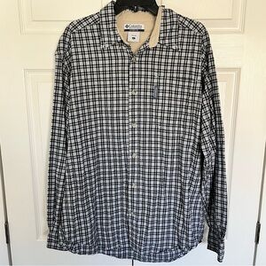 Columbia 100% Cotton Long Sleeve Flannel Button Down Shirt Size L
